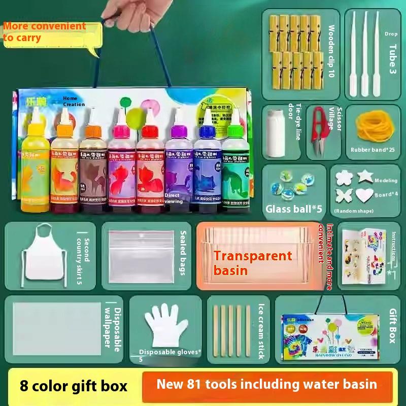 Fabric Dyes Tie Dye Pigments Tool Material Package DIY Handmade No Cooking Rubbing Plant Dyes Children's Drawing Graffiti