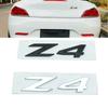 3D Adhesive Chrome Black Logo Z4 Emblem Letters Car Rear Trunk Badge Decal For Z4 E85 E89 G29 Z4 Sticker Accessories