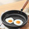 Flat Bottomed Stir Fry Pan Wood Handle Omelette Skillet Multipurpose Frying Pan  Steak