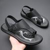 Fashion New Leather Flip-flops for Men Vintage Summer Wear Men Muller Slippers Fashion Casual Beach Sandals Dual-Purpose Male Half Drag