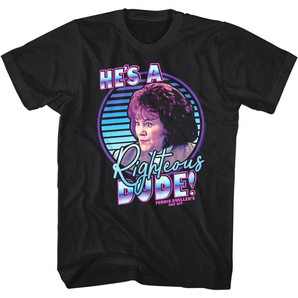 Ferris Bueller He a Righteous Dude Men T Shirt L