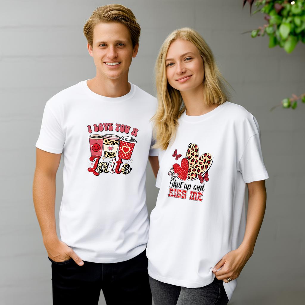 Valentine's Day Heat-sensitive Stickers, Couple Gifts Stickers, DIY Heat-pressed Printed T-shirts, Heat-pressed Printed Shirts