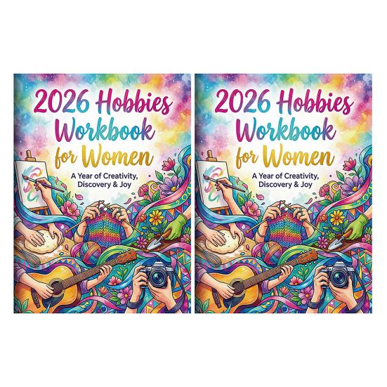 2026 Hobbies & Wellness Workbook for Women 12-Month Guided Journal Motivational Gift for Self-Care Goal Setting