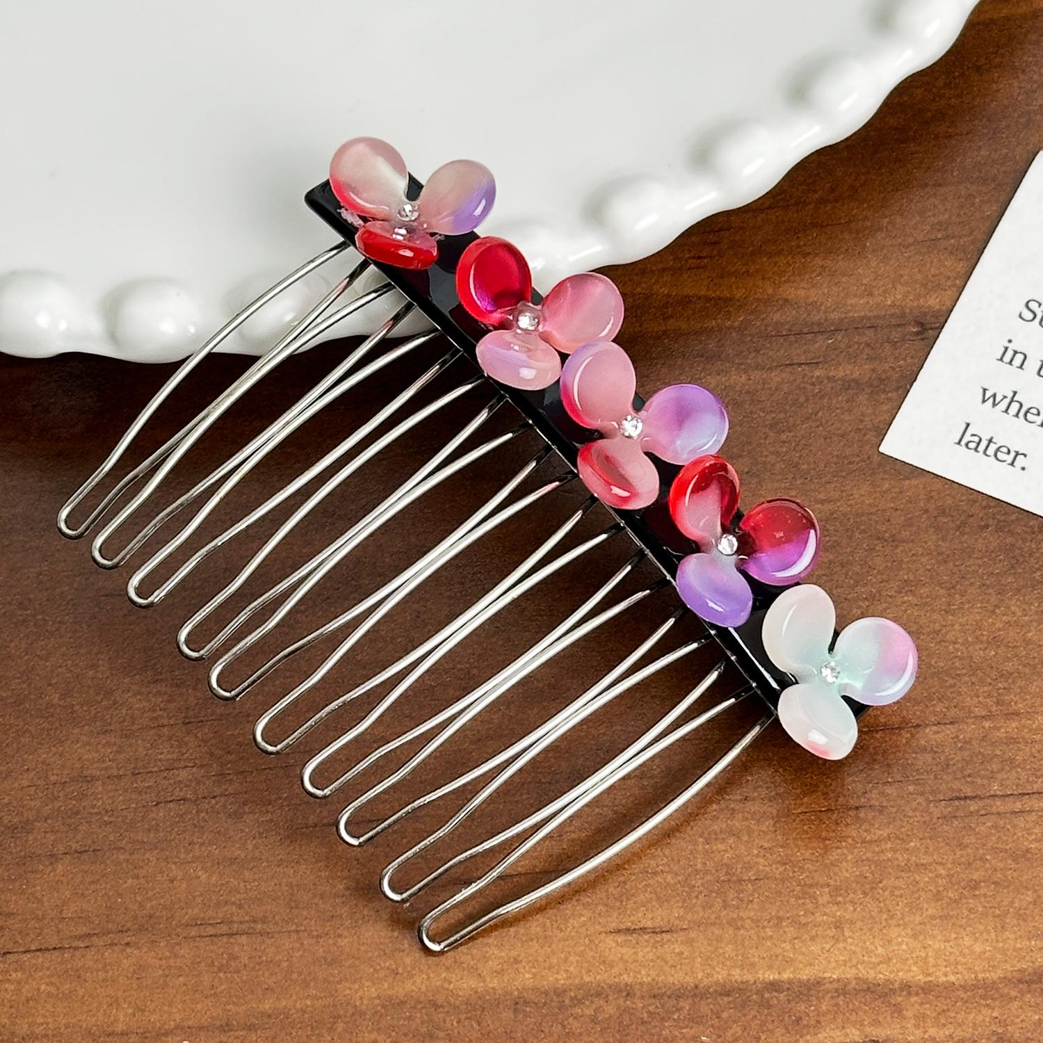 

Fashionable Acetate Hair Accessory With Glimmering Diamonds For Use Everyday Pink7.3cm