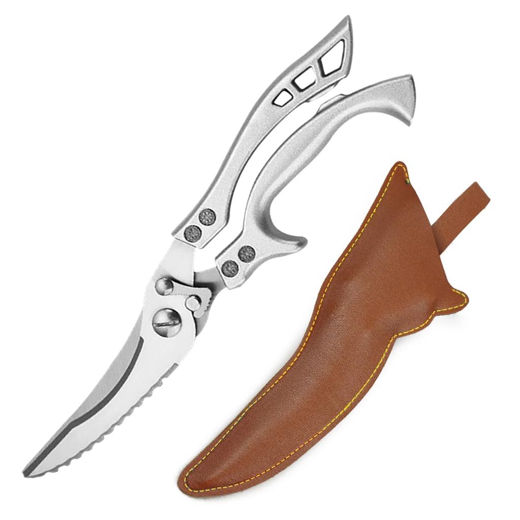 Upgrade Stainless Steel Multi-purpose Kitchen Scissors Powerful Chicken Bone Scissors Large Household Food Scissor Kitchen Knife