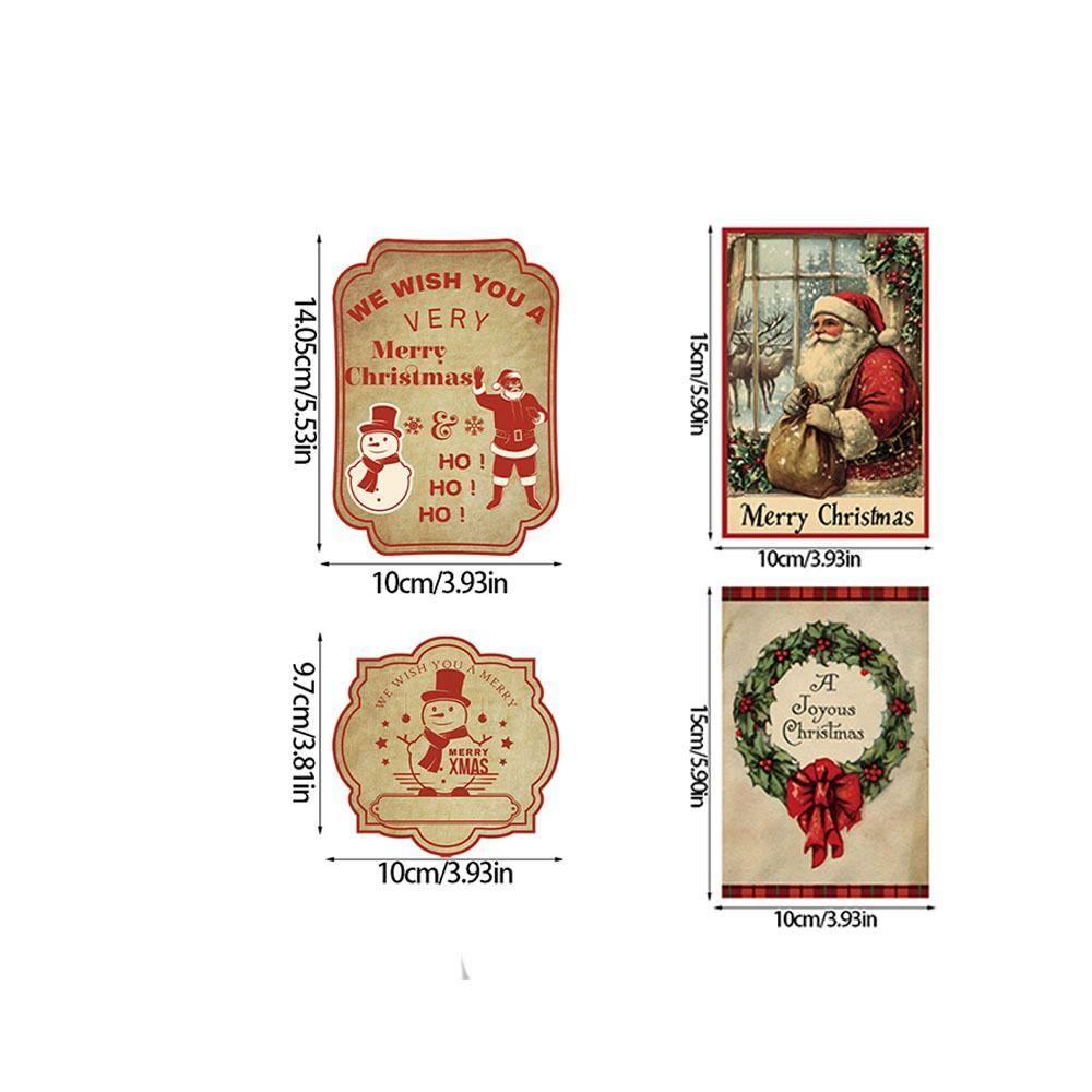 12pcs Elk Deer Bottle Gift Wrapping Tag Santa Wine Bottle Label  Bar