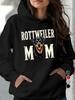 Felpe con cappuccio casual da donna Rottweiler Mom