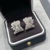 Musla Design Luxuriöse 925er Sterling Silber Kreuzlinien-Ohrringe für Damen Exquisite Party-Accessoires mit Hochwertiger Mode