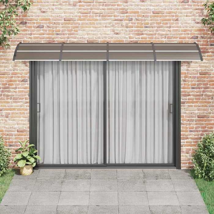 Door Awning - Exclusive House - Black - 350 X 100 Cm - Polycarbonate/Aluminum