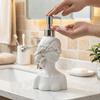 Resin Blindfold Girl Lotion Pump Vintage Bath Lotion Container Hand Sanitizer Bottle  Home Decor