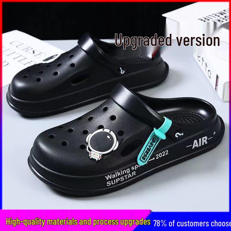 Herren Sommer Atmungsaktiv Dicksohlige Rutschfeste Lässige Strandsandalen