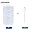 5-10pcs Plastic Petri Dishes 35-90mm Cell Culture Dish High Temp Resistant with 10 Plastic Transfer Pipettes 3ml