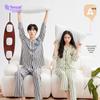Class A Modal Cotton Pajama Set: Long Sleeve & Pants for Couples - Spring/Autumn Wear, Indoor/Outdoor Simple Homewear.