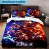 3PCS Red Black Apex Bedding Set,Including 1pc Duvet Cover And 2pcs Pillowcases Perfect for Bedroom, Dormitory, Fan Christmas gift