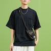 Li Ning T Shirts Men's Black Crew Neck Moderate Straight Fit AHSQ625-4