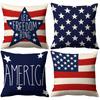 Independence Day Patriotic Pillow Cover American Flag Star Striped Freedom Let Freedom Ring Home Decorations Cushion Case Sofa