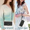 Crossbody Wrist Strap Leather Phone Case for IPhone 16E 17 Ari 16 15 14 13 12 11 Pro Max XS 8 Plus Wallet with Card Holder Cover
