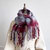 30*160cm Winter Imitation Cashmere Stripe Scarf Men's and Women's Warm Scarf Thickened Tassel Shawl Pashmina Bufandas