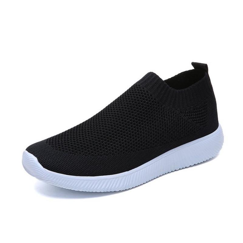 Damenschuhe große Größe Fußabdeckung Mesh Slipper flache Sohle niedrig geschnitten leicht atmungsaktiv lässige Sportschuhe