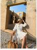 Southern France Long Sleeve White Shirt Dress - Women's Spring/Summer French Style