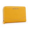 Parsons Club Women's Bifold Wallet, Large Capacity, Round Zipper, Grained Edges, Simple Design, Pearl White, High-Quality Look (Yellow)