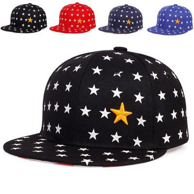Children Pentagram Embroidery Graffiti Printing Cotton Baseball Hat Boys and Girls Spring and Autumn Casual Hats Fashion Hip Hop Caps Snapback Cap