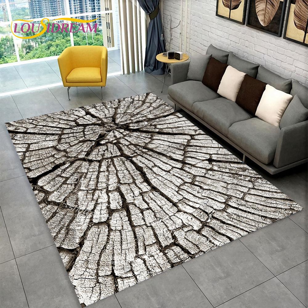 3D Wood Grain Retro Area Rug Large,Carpet Rug for Home Living Room Kids Bedroom Sofa Doormat Decor,Kitchen Non-slip Floor Mat