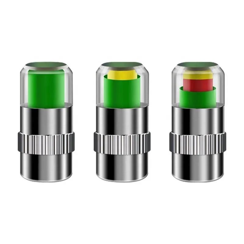 4PCS Car Tire Pressure Caps Tire Valve Cap with Pressure Indicator Tyre Pressure Monitor Valve Caps Air Alert Auto Accessories Tire Chucks 1