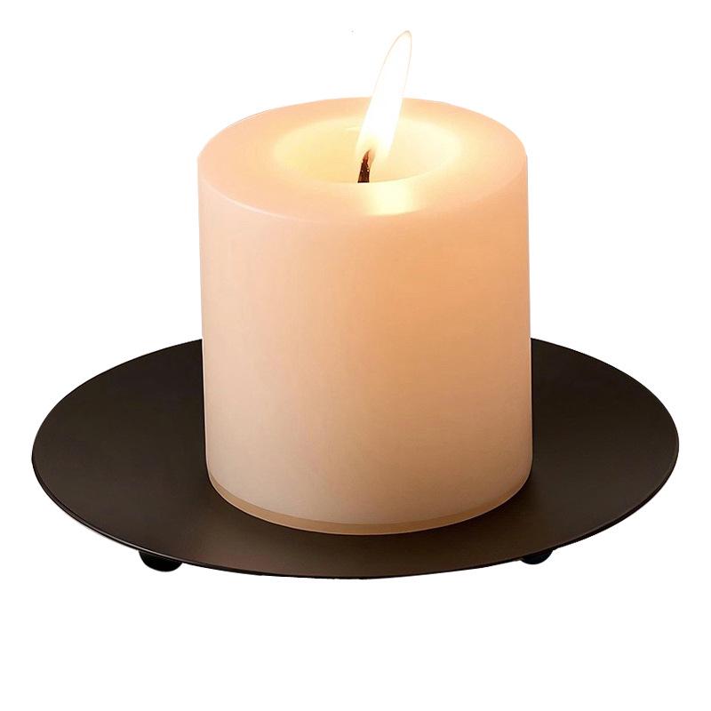 Nordic Romantic Candle Tray: Simple Iron Art Tabletop Ornament Holder