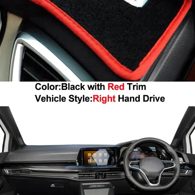 Car Dashboard Cover Non Slip Pad For Volkswagen VW Golf 8 MK8    LHD RHD Car Dash Mat Sun Shade Pad Anti-UV Cushion