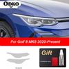 Car Headlight Tint Smoked Black Protective Film Transparent TPU Sticker For Volkswagen VW Golf 8 MK8 R Line GTI