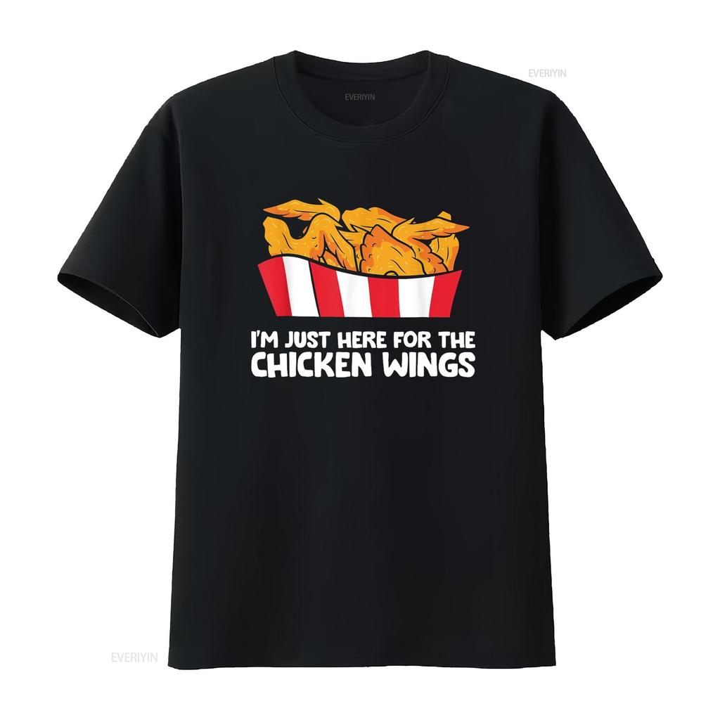 Chicken Wing Lover I m Just Here For The Wings T Shirt Black vintage Washed fashion Soft Slightly Stretched Breathable homme