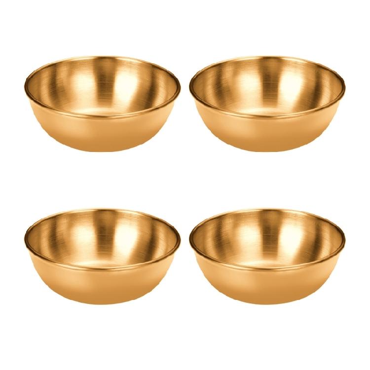 Elegante Piatto per Salsa in Acciaio Inossidabile Piatto per Condimenti Impilabile in Acciaio Inossidabile Ciotoline per Salse per Facile Conservazione