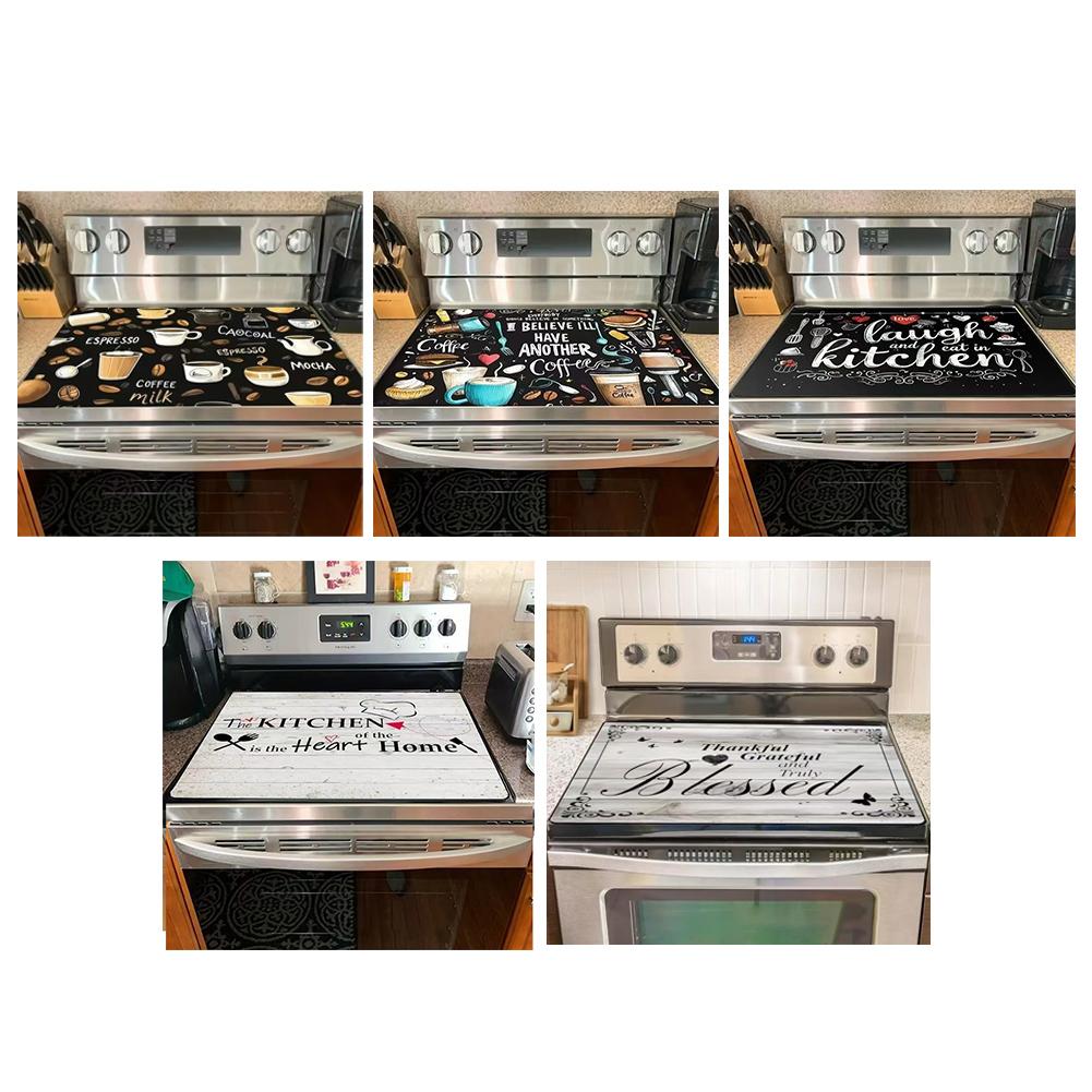 Gas Stove Protectprotective Mat Kitchen Reusable Burner Covers Mat Protector Cleaning Pad Water-Absorbing, Oil-proof Anti-slip