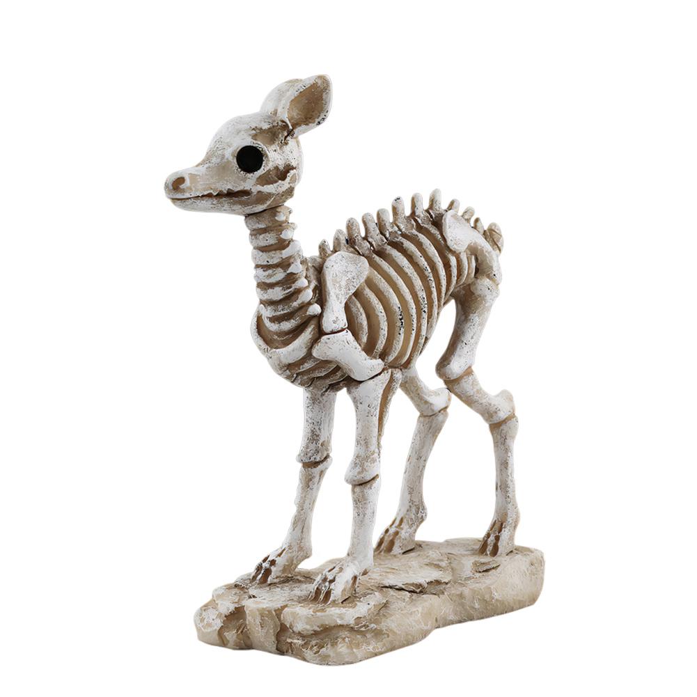 Halloween Tier Skelett Knochen Harz Kreative Tier Skelett Statue Ornamente Für Halloween Tischdeko