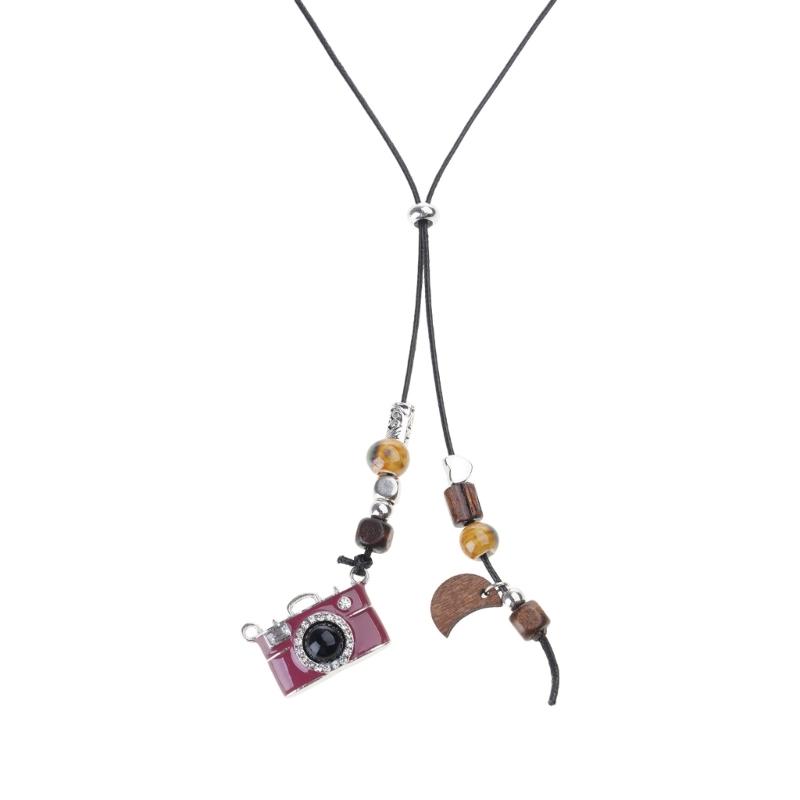 

Vintage Brown Film Camera Pendant Necklace Adjustable Chain For Photography Lovers Fashion Jewelry Gift 1