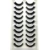 AMSDCN Artificial Mink Short Natural Dramatic False Eyelashes Short Eyelashes 10 Pairs of 3D Eyelash Makeup False Eyelashes