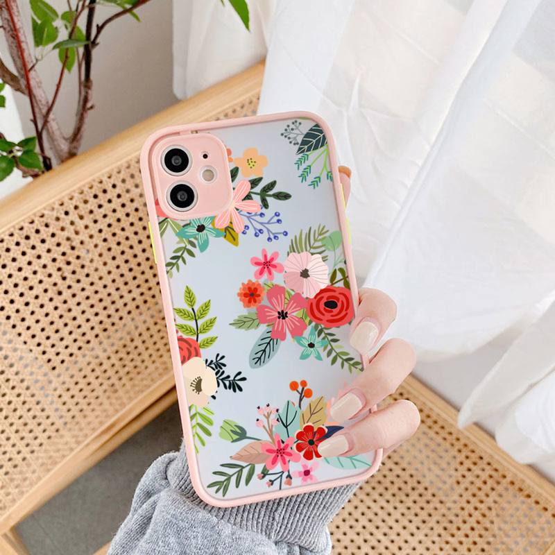 Fashion Flower Phone Case for iPhone 11 12 13 Mini Pro XS MAX 8 7 6 6S Plus X 5S SE 2020 XR Case
