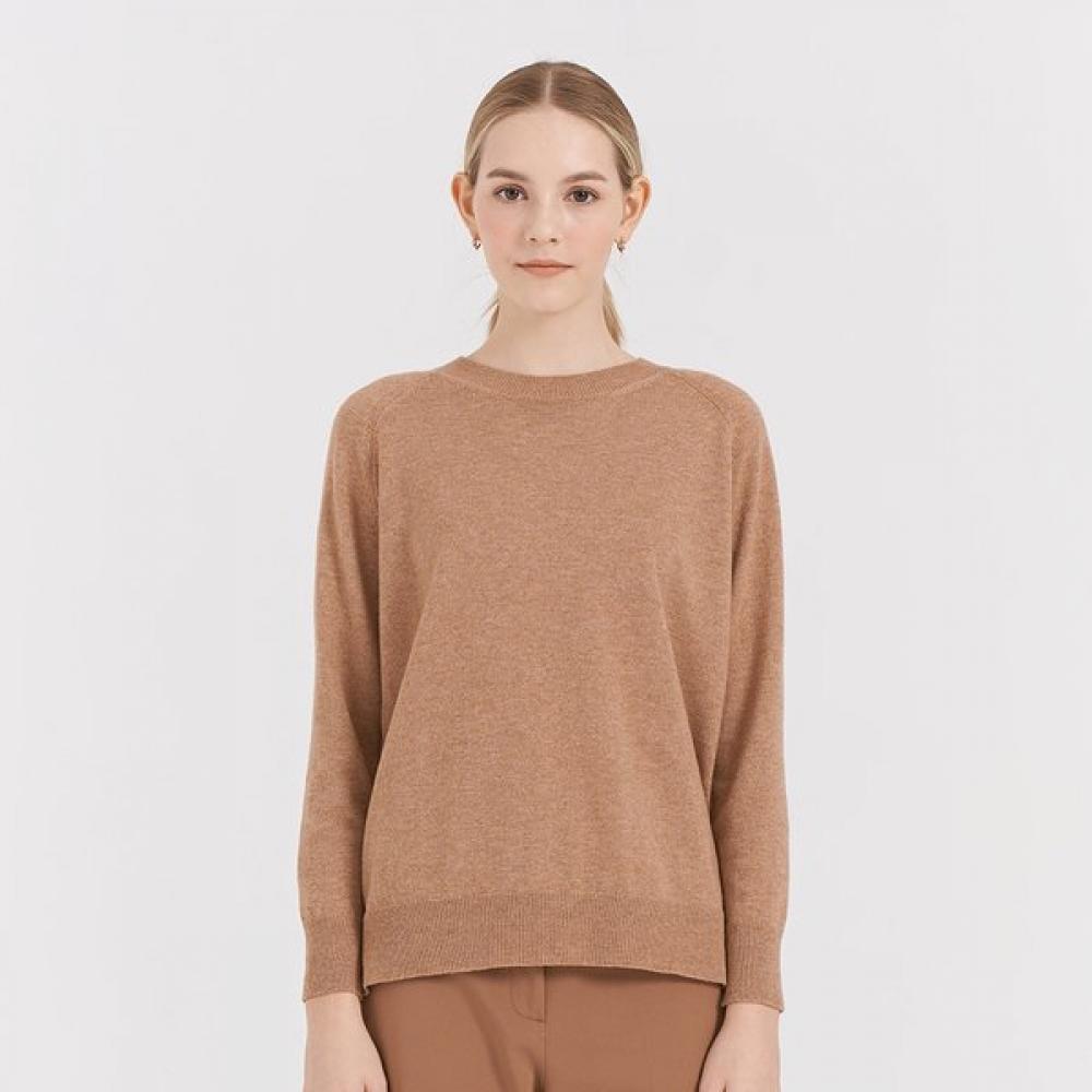 Dal Cashmere Pullover Camel Raglan Shoulder Single option