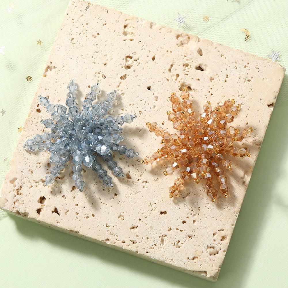 Handmade Braided Imitation Crystal Flower Jewelry for Earrings, Clothing, Hats, Bags