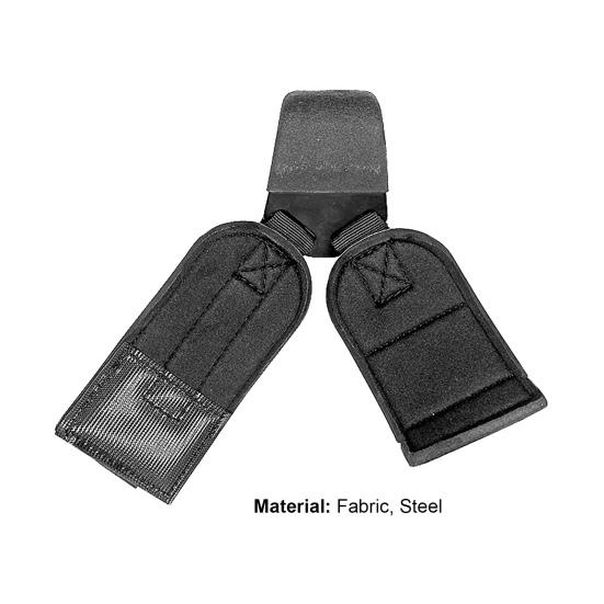 1 Pair Weight Lifting Hook Non-slip Heavy Duty Steel Strong Load Capacity Wrist Strap Hook for Pull-up