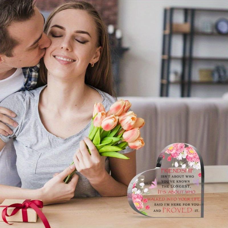 Acrylic Friendship Heart - Bestie Birthday Gift & Home Office Decor
