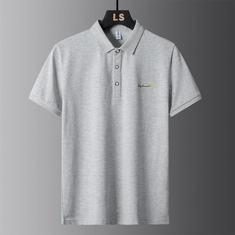 

Мужская рубашка поло Dm 8XL Large Plus Fat Lapel Fat Man Хлопковая футболка с короткими рукавами XXXXXL серый