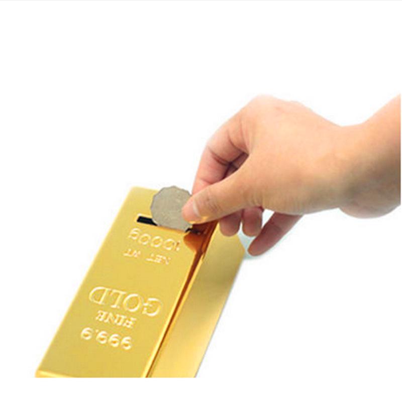 BRICS Large Gold-Plated Piggy Bank Simulation Bar