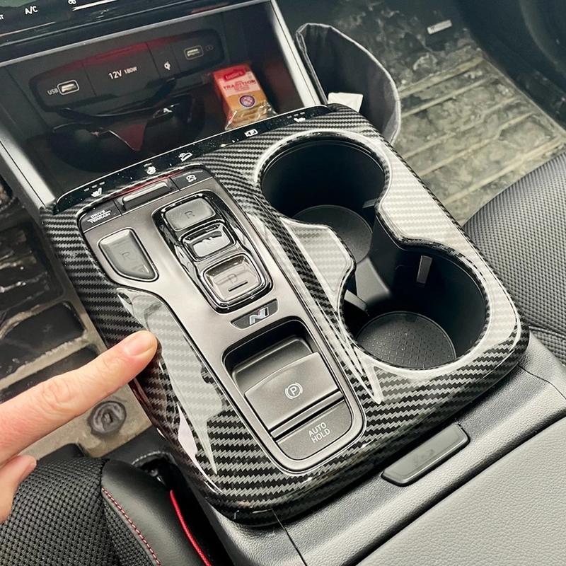 For Hyundai Tucson NX4    N Line Hybrid Car Central Control Gear Shift Panel Frame Cover Trims Interior Accessories