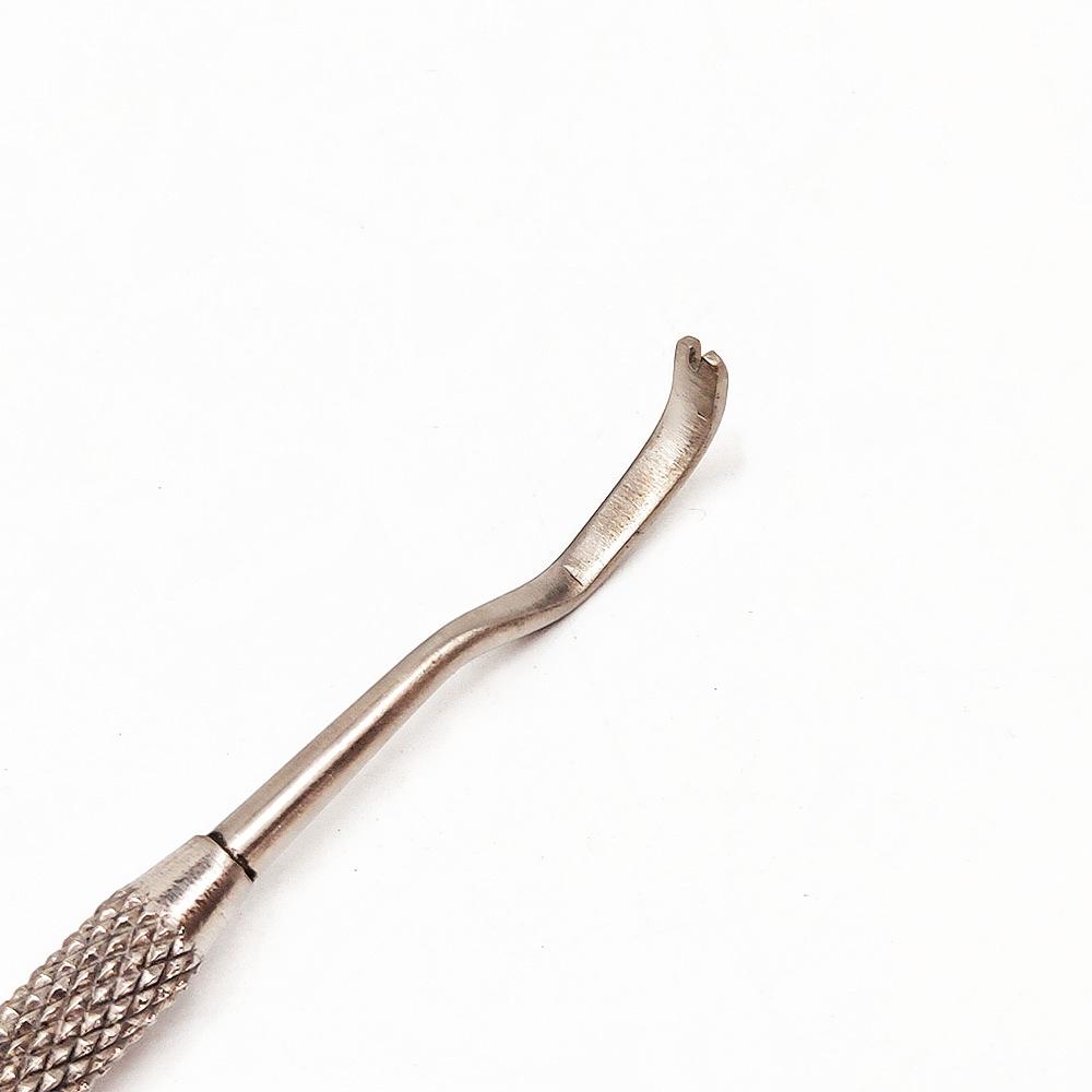 1 pezzo Direttore di legature ortodontiche dentali Doppie estremità Curvo con scaler Fine Stretto Strumento Strumento per dentista