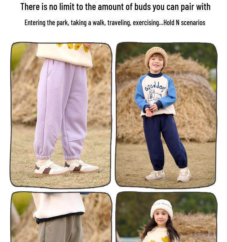 Baumwollhose Kinder Plus Samt Winterhose, Herbst/Winter Sporthose für Jungen und Mädchen