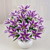 18 Heads Artificial Lilis Floral Arrangement DIY Flower Fake Flowers Realistic Plastic Simulation Flowers