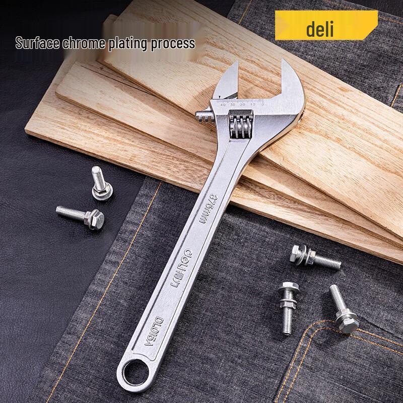 Deli 15-inch Multi-functional Adjustable Wrench