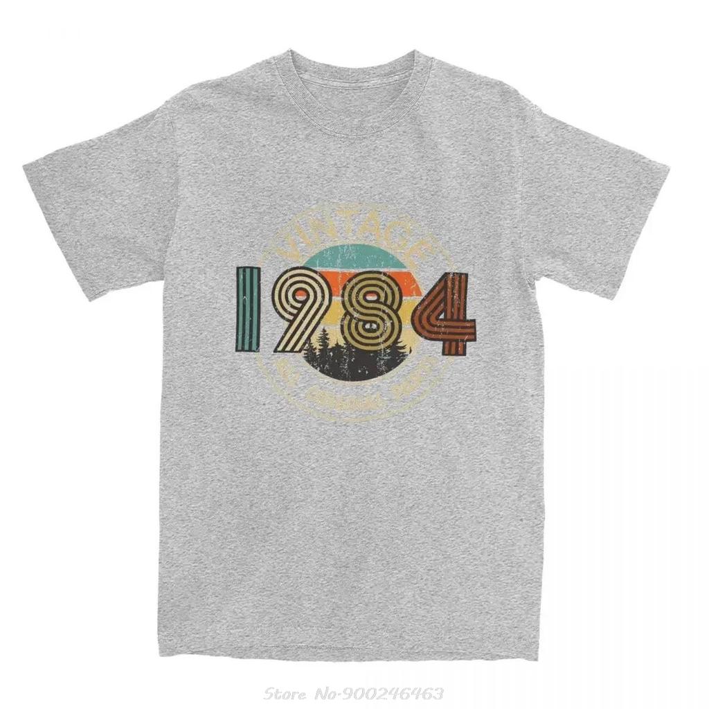 Vintage 1984 All Original Parts Tshirt Unisex Cotton Vintage T Shirt Summer Cotton Short Sleeve Tops Fashion Casual Tshirt Tees